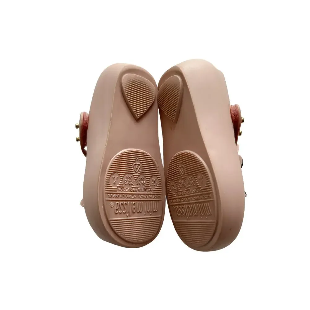 Mini Melissa Mickey + Minnie T-Strap Flats Size 7